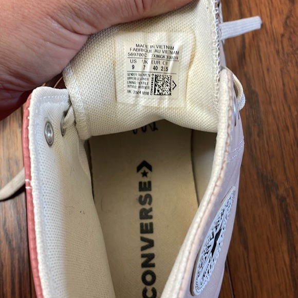 Converse Pink Two Tones Leather High Tops - Picture 5 of 6